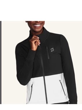 Peloton Black and White Colorblock Utility Jacket